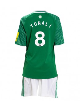 Billige Newcastle United Sandro Tonali #8 Bortedraktsett Barn 2025-26 Kortermet (+ Korte bukser)